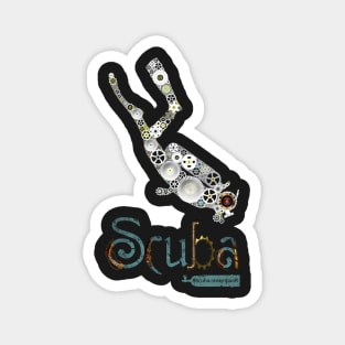 SCUBA Diving - Original SteamPunk Design Magnet