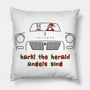 Triumph Herald classic British car Christmas special edition Pillow