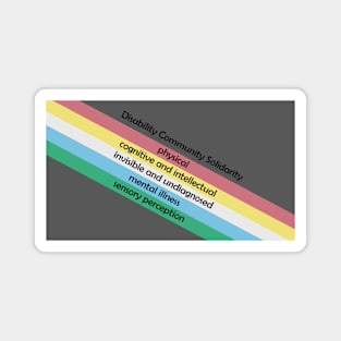 Disability Community Solidarity Flag Magnet