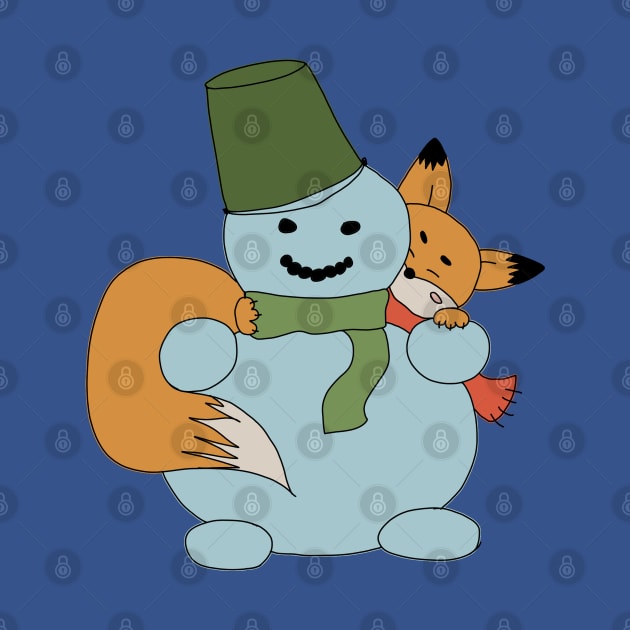 Frosty Friends: Fox and Snowman's Holiday Hideaway by RedFoxIV