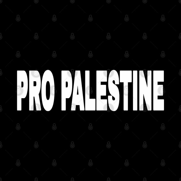 PRO PALESTINE - White - Front by SubversiveWare