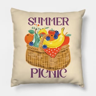 Summer Picnic Basket Pillow