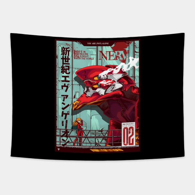 EVA 02 T-shirt Tapestry by jhony-caballero-store