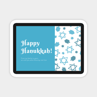 Star of David & Dreidle Hanukkah Card Magnet