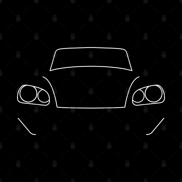 Citroen DS outline graphic (white) by soitwouldseem