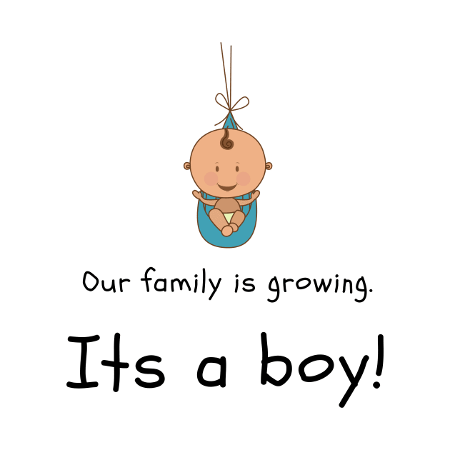 Love this 'Our family is growing. Its a boy' t-shirt! by Valdesigns