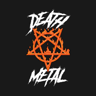 Death Metal Gothic Satan Burning Pentagram T-Shirt