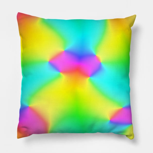 Bright Rainbow Abstract Design! Pillow by KelseyLovelle