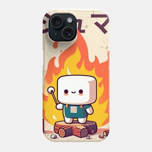 Retro Kawaii Marshmallow - Vintage Anime T-Shirt Design Phone Case