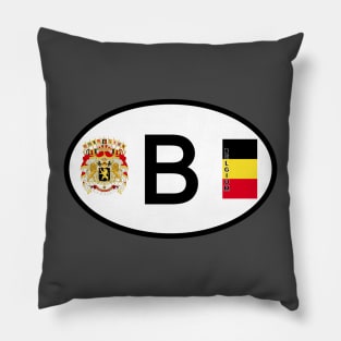 Belgium car country code Pillow