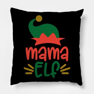 Mama Elf Funny Christmas Elf Squad Matching Family Gift for Women Pillow