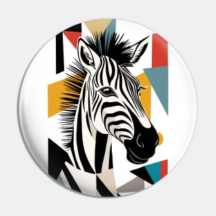 Cool Geometrical Zebra Pin