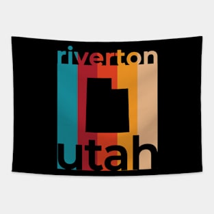 Riverton Utah Retro Tapestry