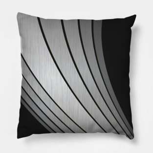 Stripes Abstract silver Art Pillow