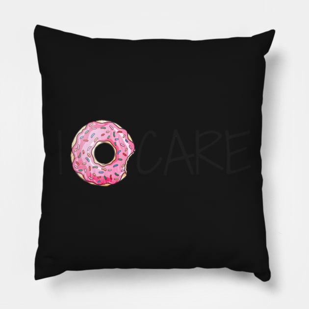 I Donut Care Pillow by annmariestowe