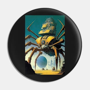 Giant Mechanical Sci-Fi Spider Pin