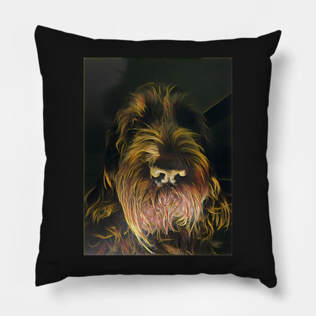 Spinone Ghost Stories Pillow by heidiannemorris