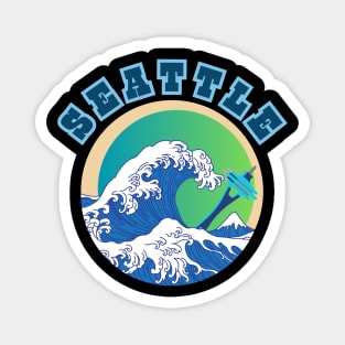 Seattle Great Wave Style Magnet