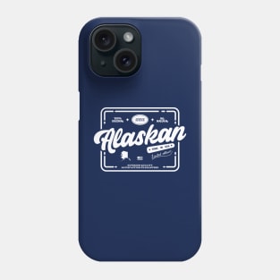 Authentic Alaskan Cool and Fun Alaska Resident White Stamp Vintage Print Phone Case