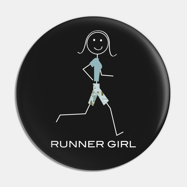 Funny Womens Running Design Pin by whyitsme