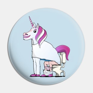 Unicorn on the Toilet Pin