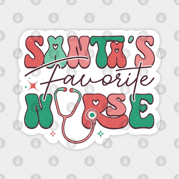 Santa's Favorite Nurse Magnet by MZeeDesigns