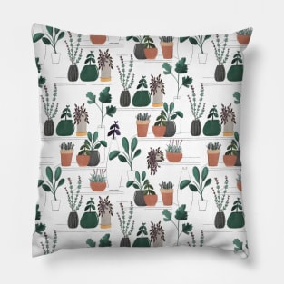 Potted plants pattern background Pillow