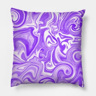 Fluid Purple and White Swirly Pattern Pillow