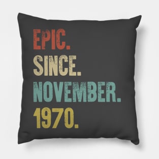 Retro Vintage 50th Birthday Epic Since June 1970 Pillow