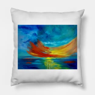 Sunset Over Hawaii Pillow