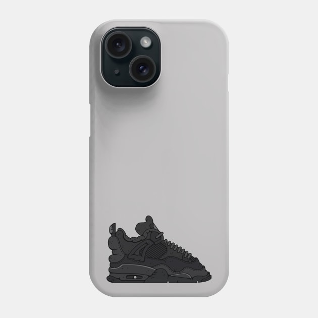 Air Jordan 4 Retro Black Cat Phone Case by Franjos