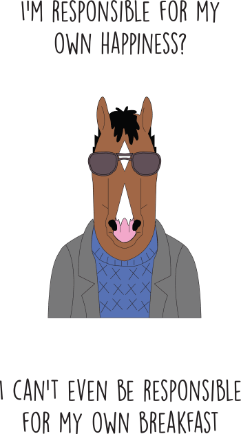 Bojack Horseman Kids T-Shirt by wackyposters