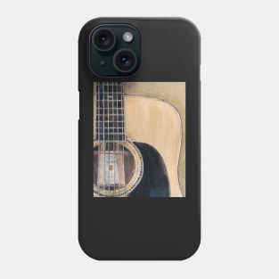 Martin Acoustic Guitar SSC-D35-14 - from Canada - Watercolor Art Print Phone Case