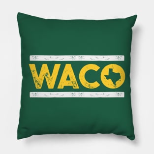 Retro Waco, Texas // Vintage Waco TX Hometown Texas Pride Pillow