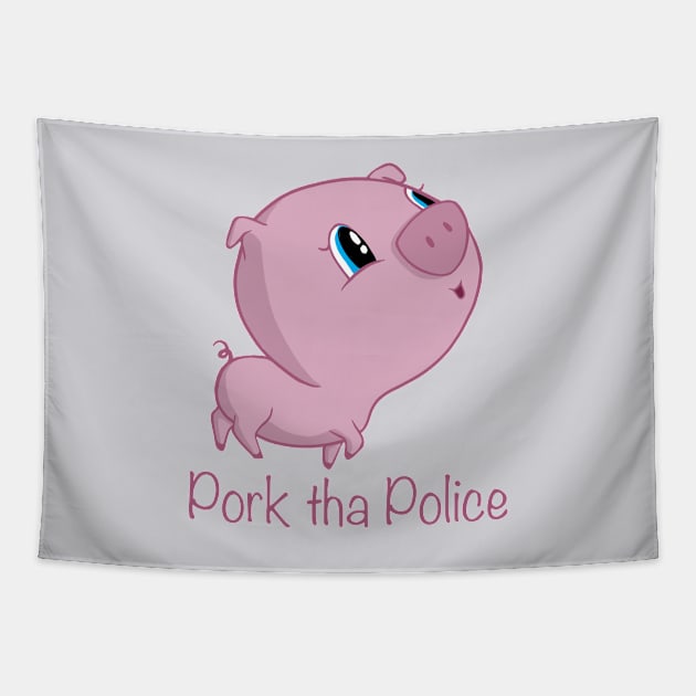 Pork tha Police Tapestry by robotfrog