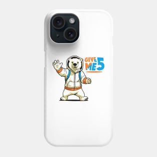 Polar Bear Give Me Five Phone Case