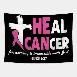 Heal Cancer God Jesus Cross Tapestry