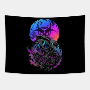 Gas Mask Man Tapestry