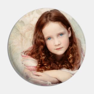 Pre-Raphaelite Redhead on a Pale Afternoon Pin