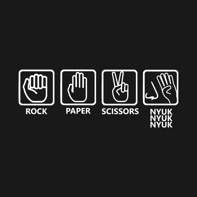 Three Stooges Rock Paper Scissors Nyuk Nyuk Nyuk by Bigfinz