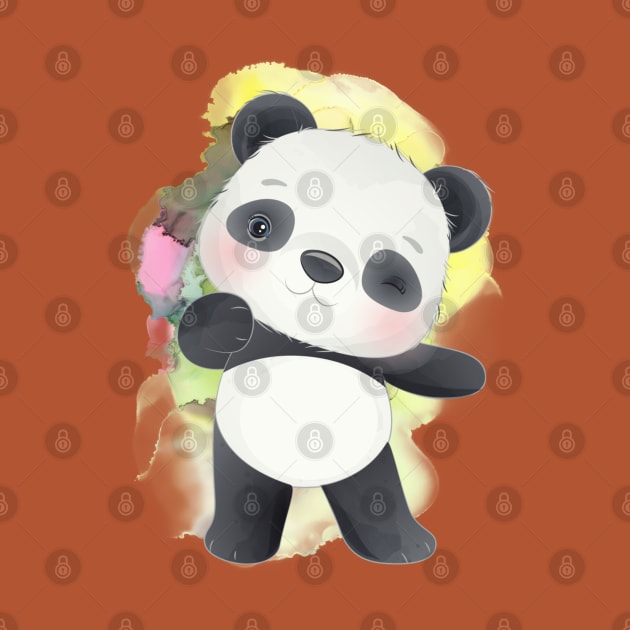 Hello I am Cute Panda - Adorable Panda - Kawaii Panda by Suga Collection