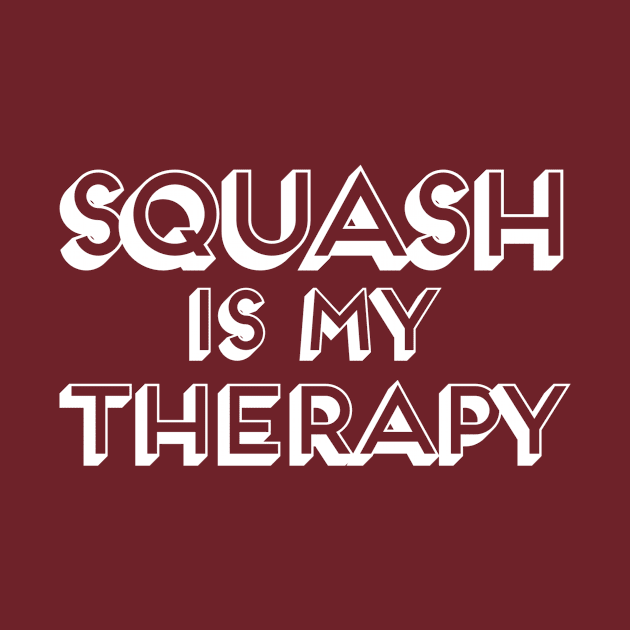 Squash is my therapy White by Sloop