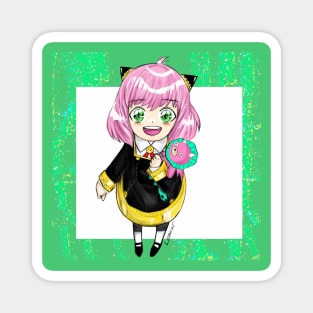 anya and chimera chan ecopop anime of spies art Magnet