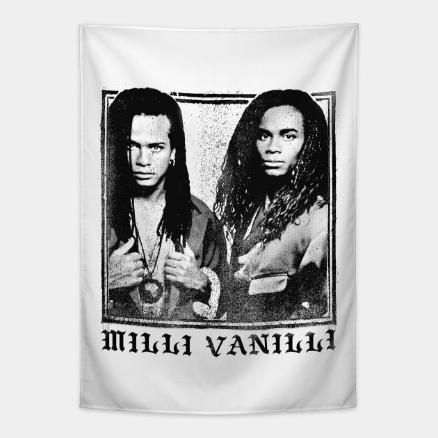 Milli Vanilli - Faded Style Vintage Look Design Tribute Tapestry by DankFutura