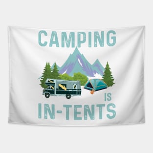 camping in in tents Tapestry