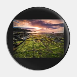 Tessellated Green Sunrise Pin