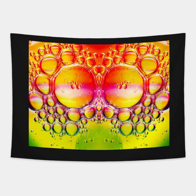 Lime Green Bubble Machine Tapestry by heidiannemorris