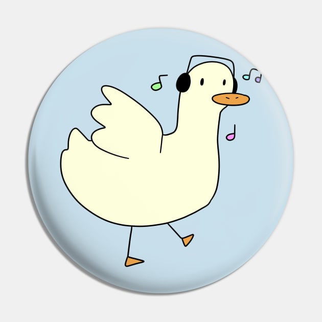 Dancing Headphones Duck Pin by saradaboru