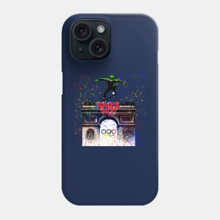 Summer Olympics 2024 Paris Skateboarding Phone Case