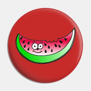 Happy Watermelon Doodle Pin